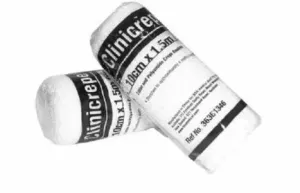 10cm Crepe Bandage 1.5m (4m Stretched) With Clip Clinicrepe