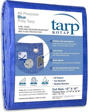 12' x 16' All Purpose Poly Tarp