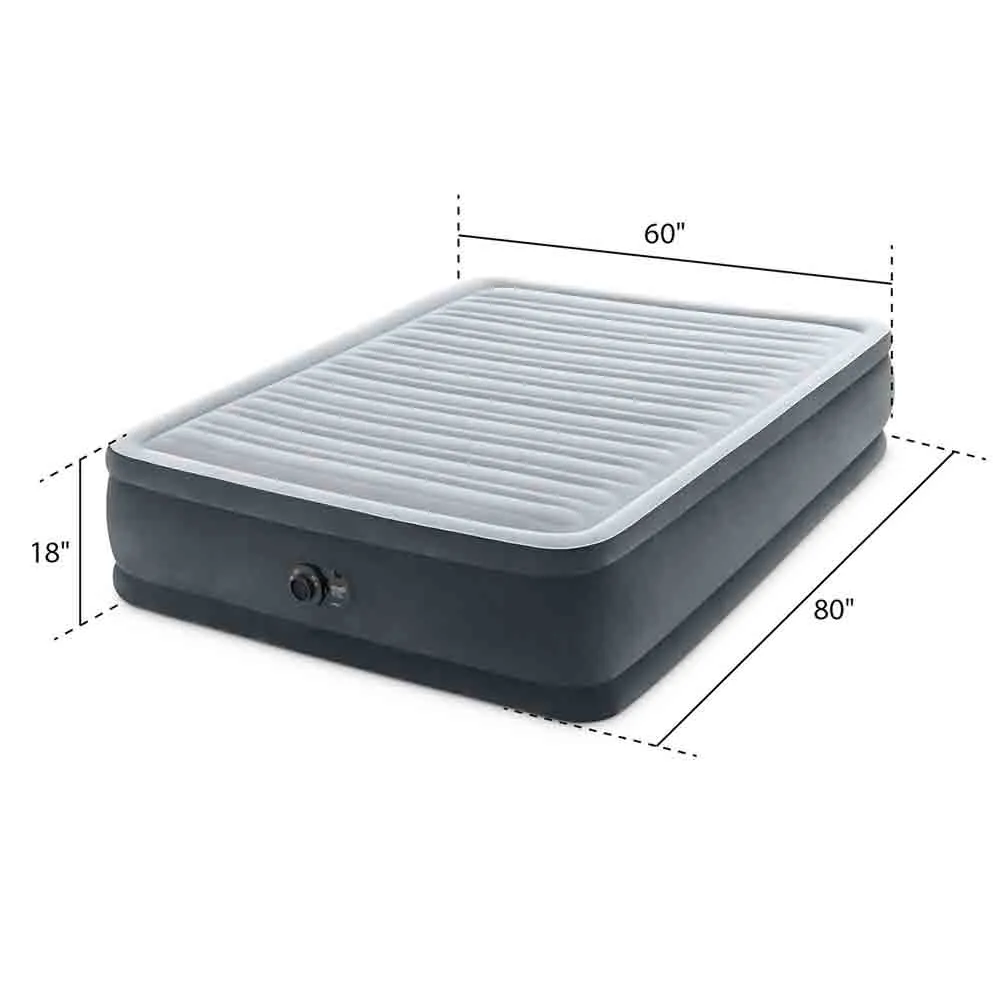  220-240V  Comfort-Plush Airbed With Fiber-Tech Rp With 220-240V Internal Pump
