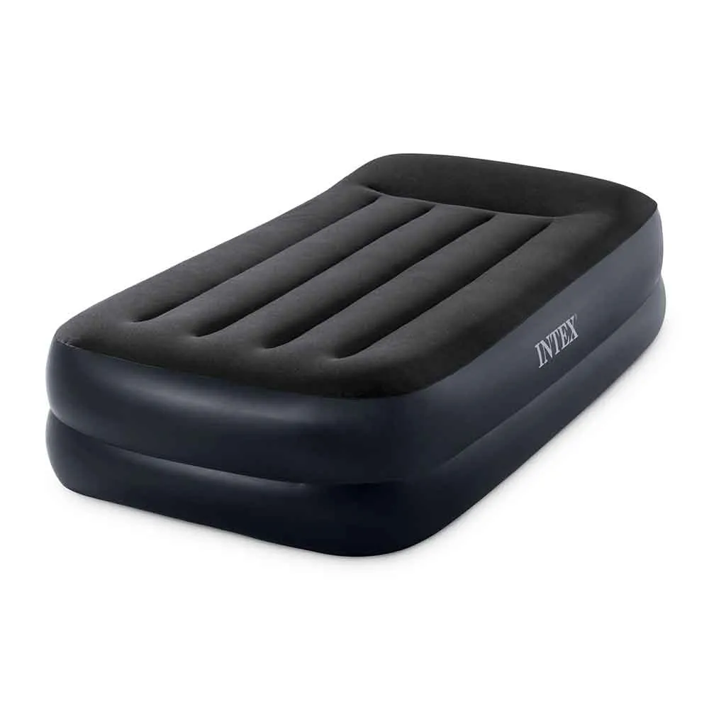  220-240V Twin Pillow Rest Raised Airbed With Fiber-Tech Bip
