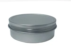 2oz Round Steel Tin Container - Screw Top