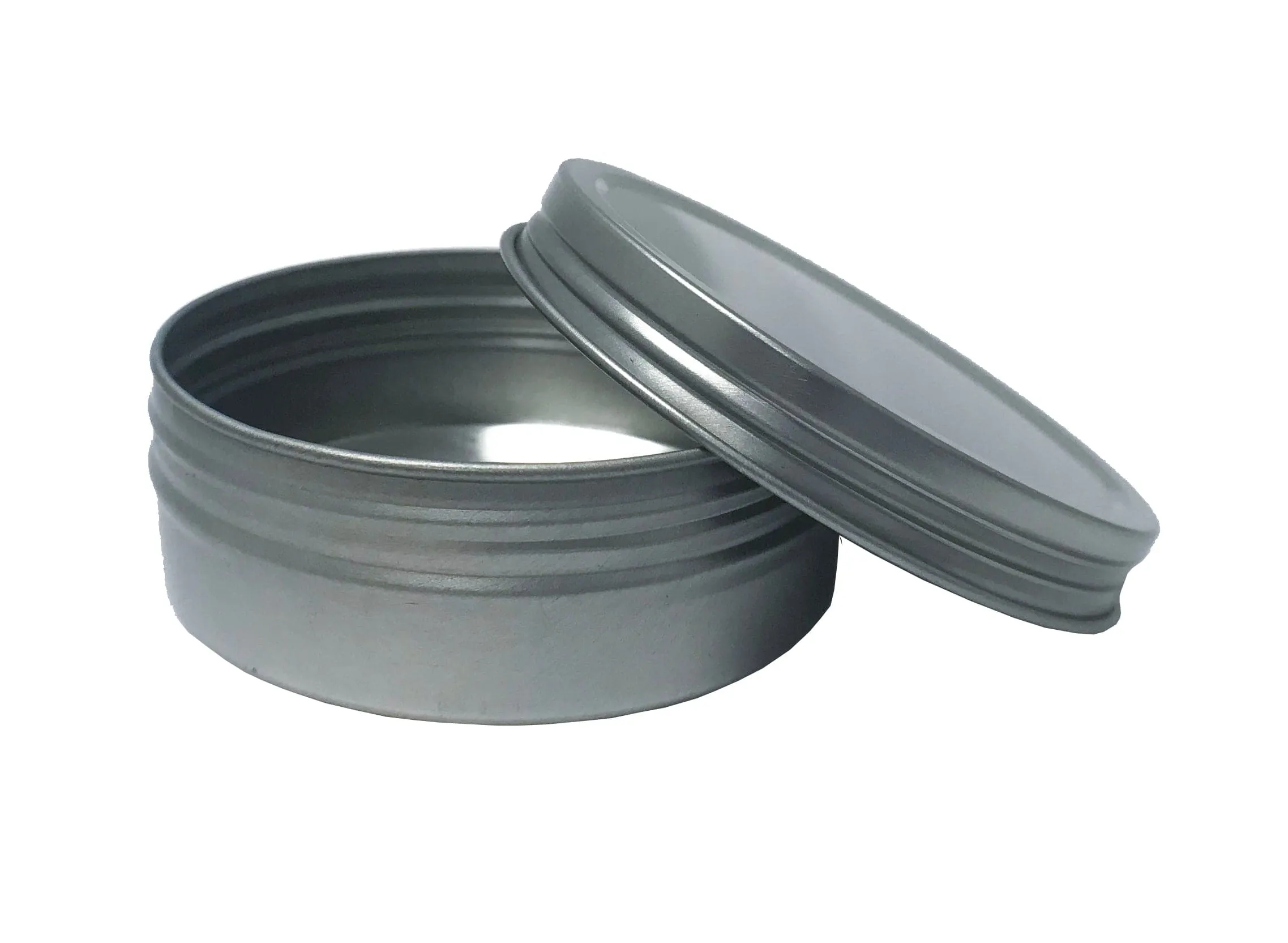 2oz Round Steel Tin Container - Screw Top