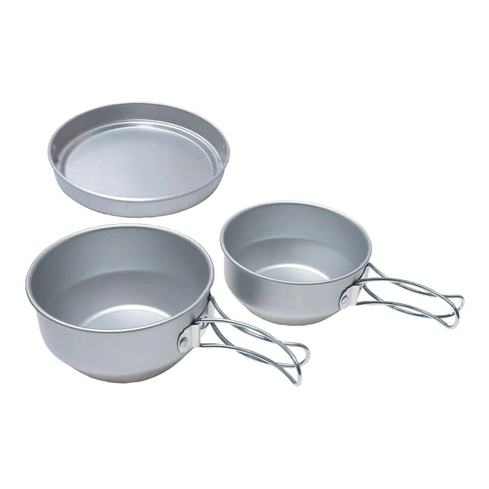 3 Mess Kit-Aluminum Cookset 