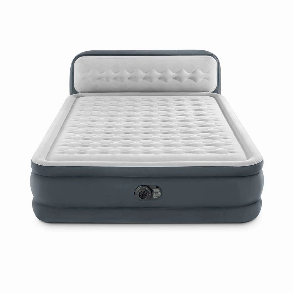  220-240V Queen Ultra Plush Headboard Airbed W/Fiber-Tech Rp