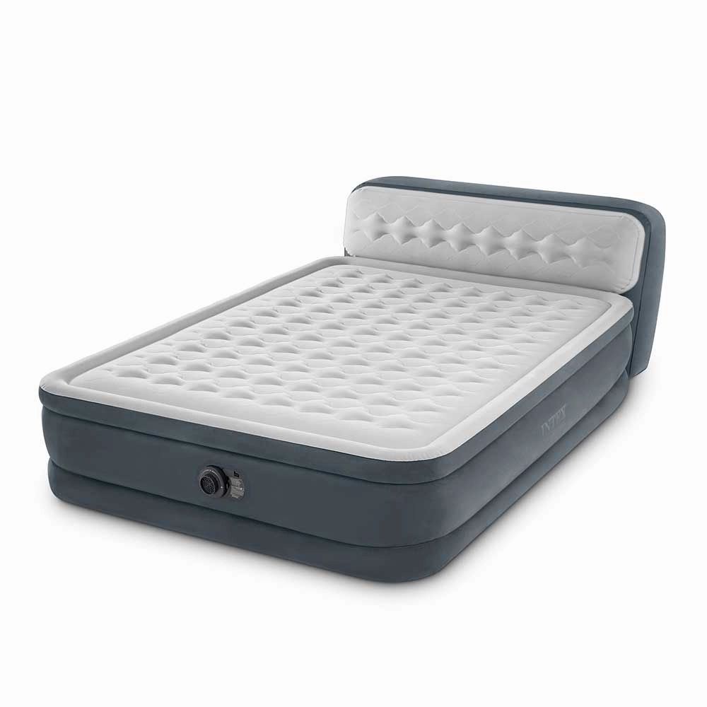  220-240V Queen Ultra Plush Headboard Airbed W/Fiber-Tech Rp