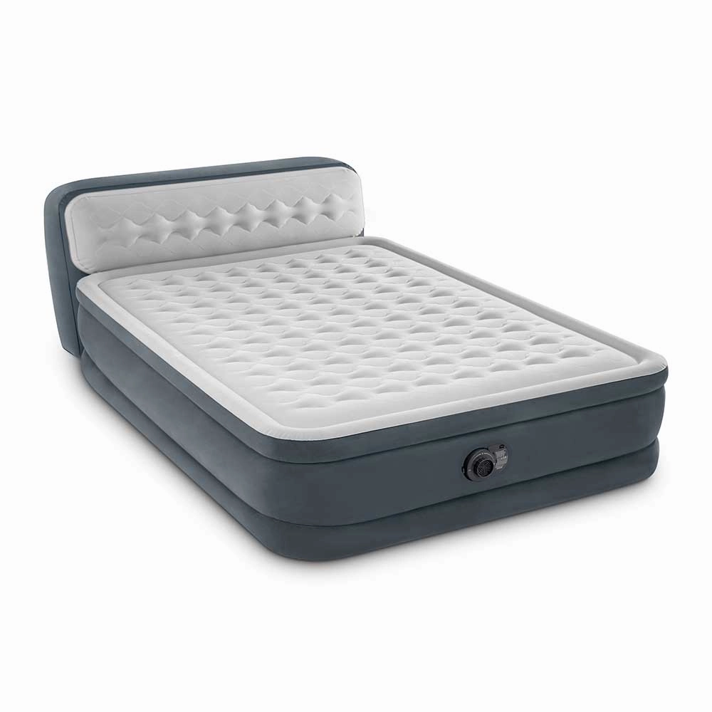  220-240V Queen Ultra Plush Headboard Airbed W/Fiber-Tech Rp