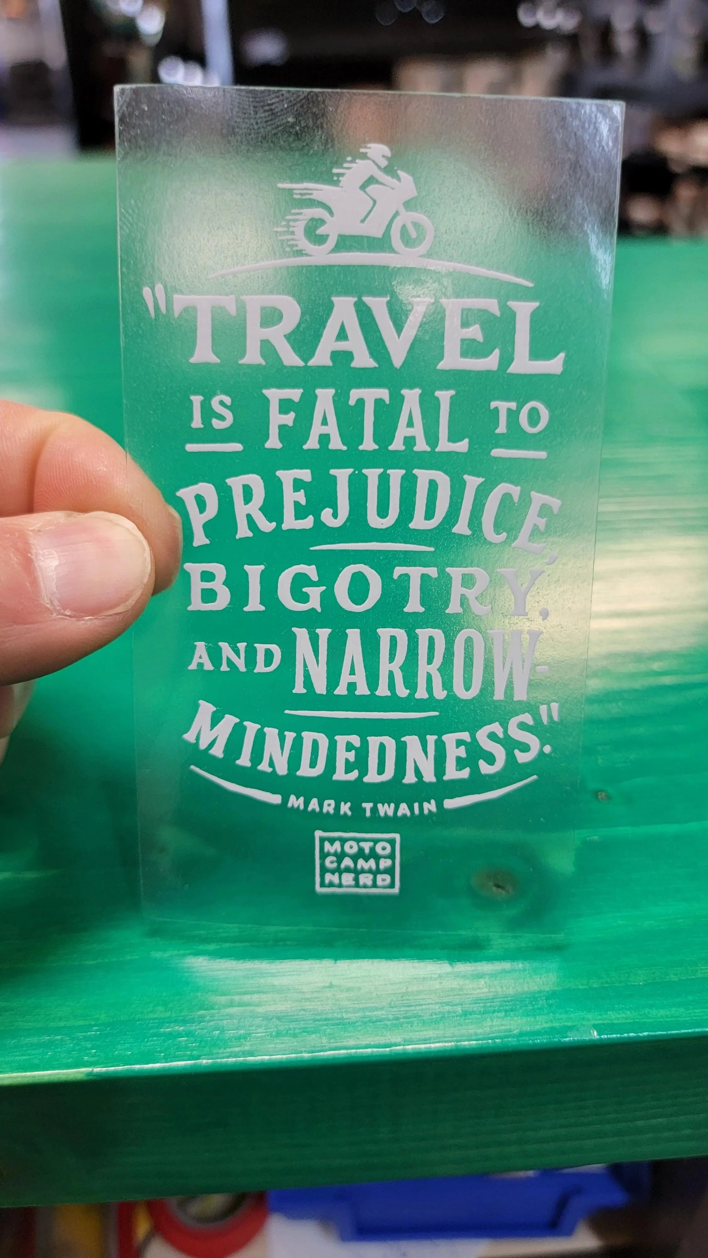 "Travel is Fatal" Moto Sticker