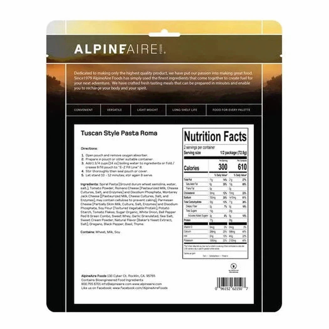 Alpine Aire Tuscan Style Pasta Roma