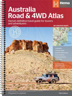 Australia Road & 4WD Atlas (Spiral Bound) - 252 x 345mm (13th Edition)