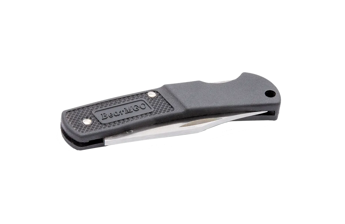 Bear and Son 3 Black Zytel Lightweight Executive Lockback Upswept  726