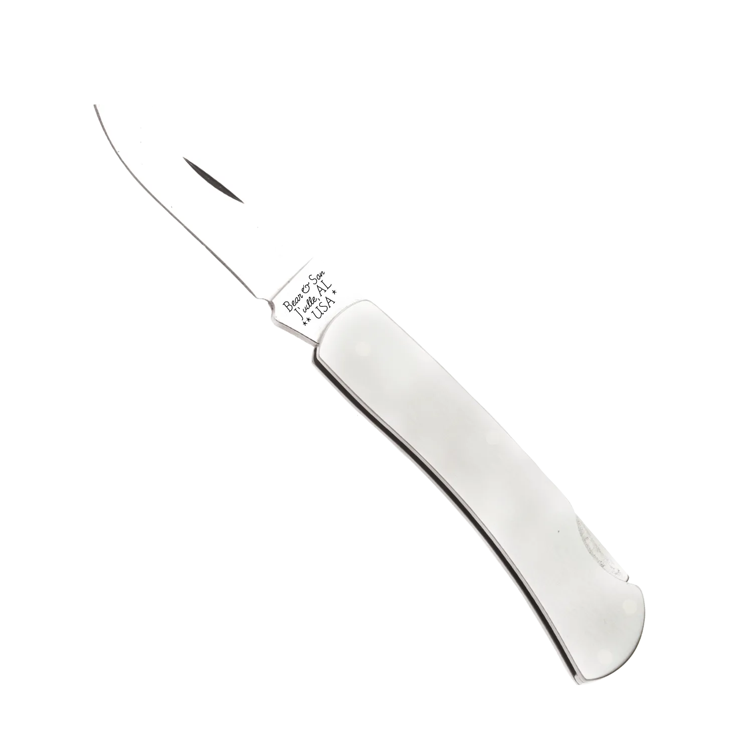 Bear and Son 3 in. Executive Stainless Steel Lockback Drop Point  125