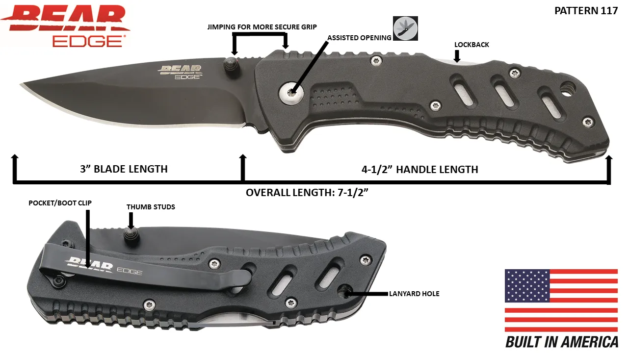 Bear and Son 4 1/2 Assisted Lockback - BE117