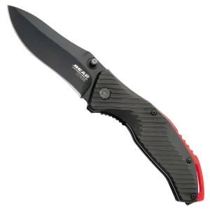 Bear and Son 4-1/2 in. Black Aluminum Assisted Opening Sideliner  BE103