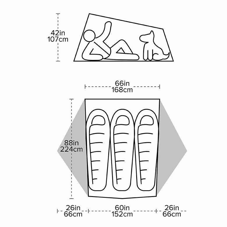 Big Agnes | Tiger Wall UL3 Bikepack Tent Solution Dye