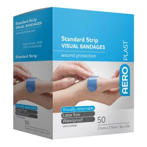 BLUE DETECTABLE STRIPS FOOD PREP AND HANDLING 50 STRIPS