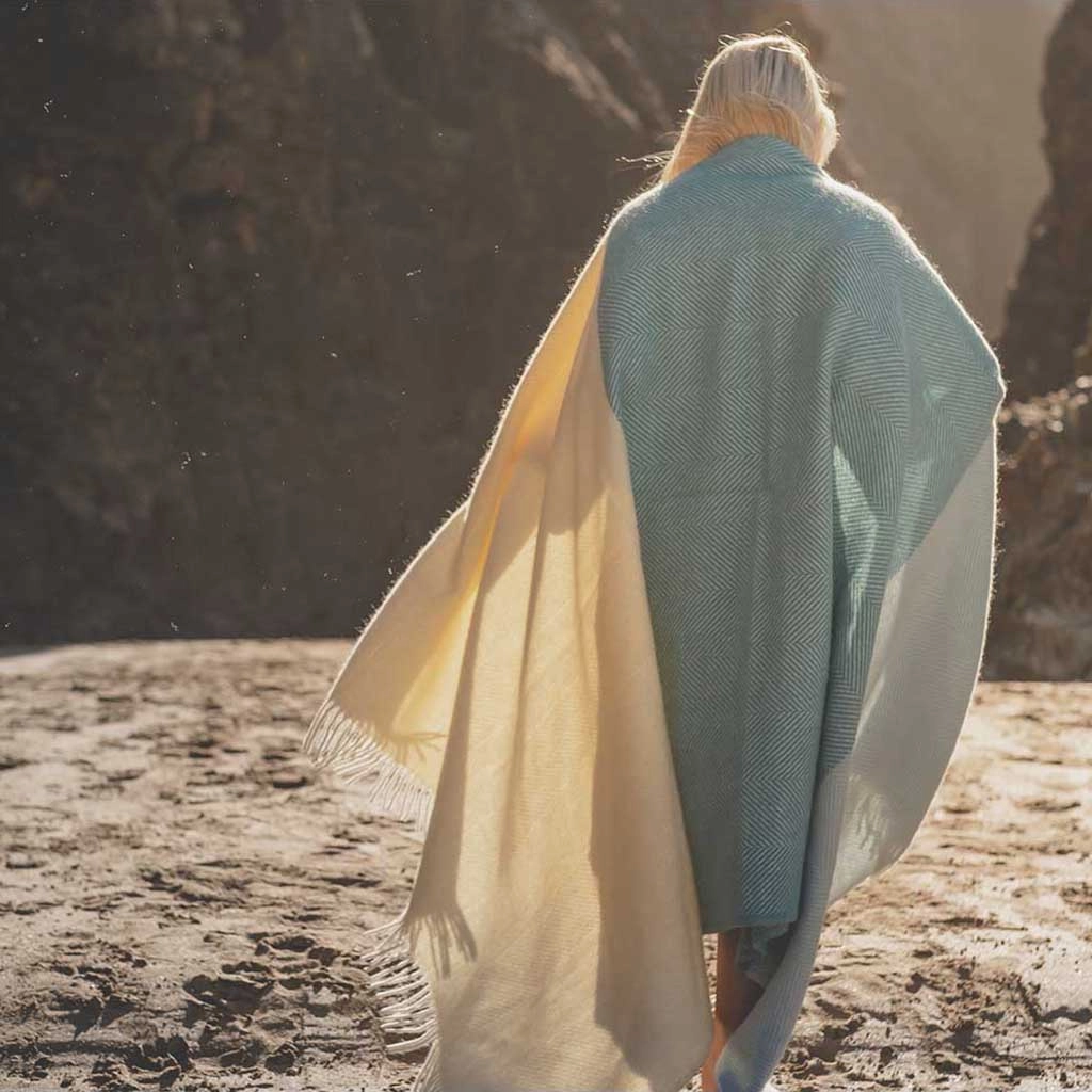 Blue Noon Wool Blanket