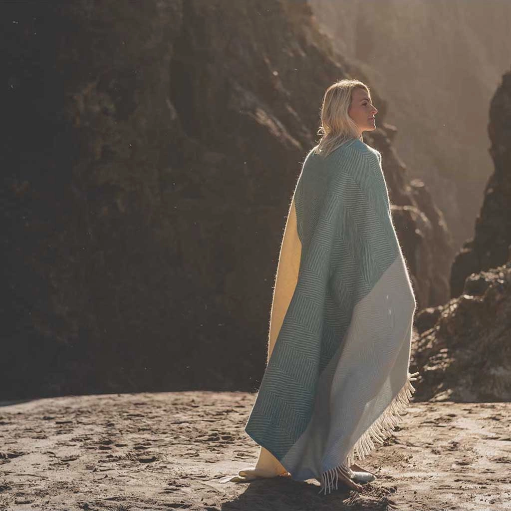 Blue Noon Wool Blanket