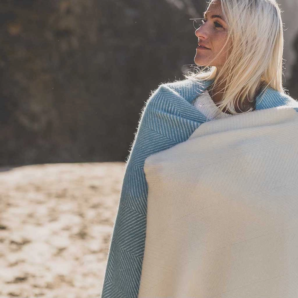 Blue Noon Wool Blanket