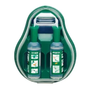 Braun Eye Wash Station 2 x 500mL Saline with Wall Mount Holder