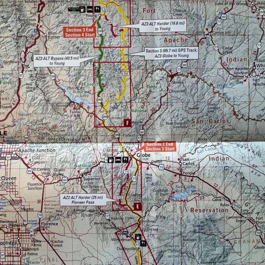 Butler Maps | Arizona Backcountry Discovery Route (AZBDR) Map  V4
