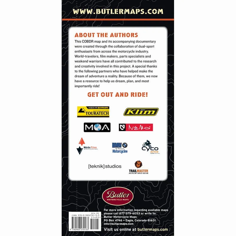 Butler Maps | Colorado Backcountry Discovery Route (COBDR) Map  Third Edition