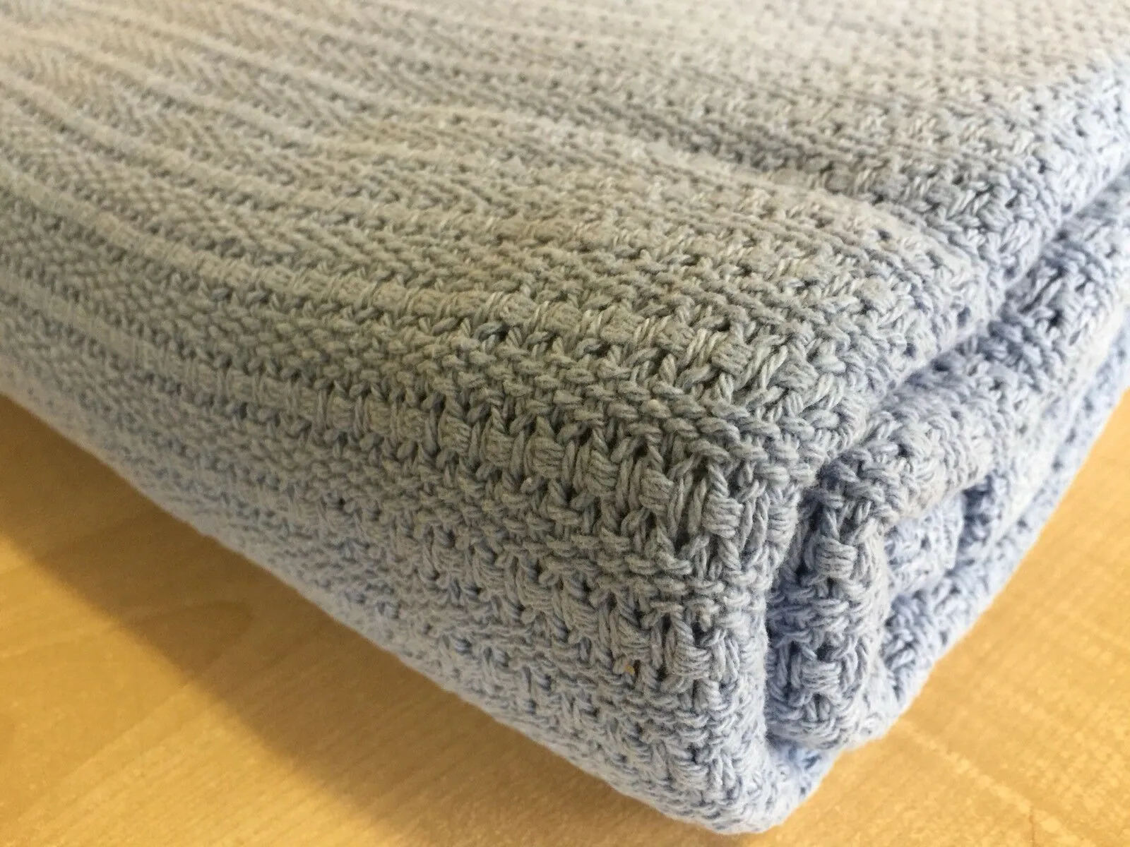 Cotton Blanket Blue Cellular