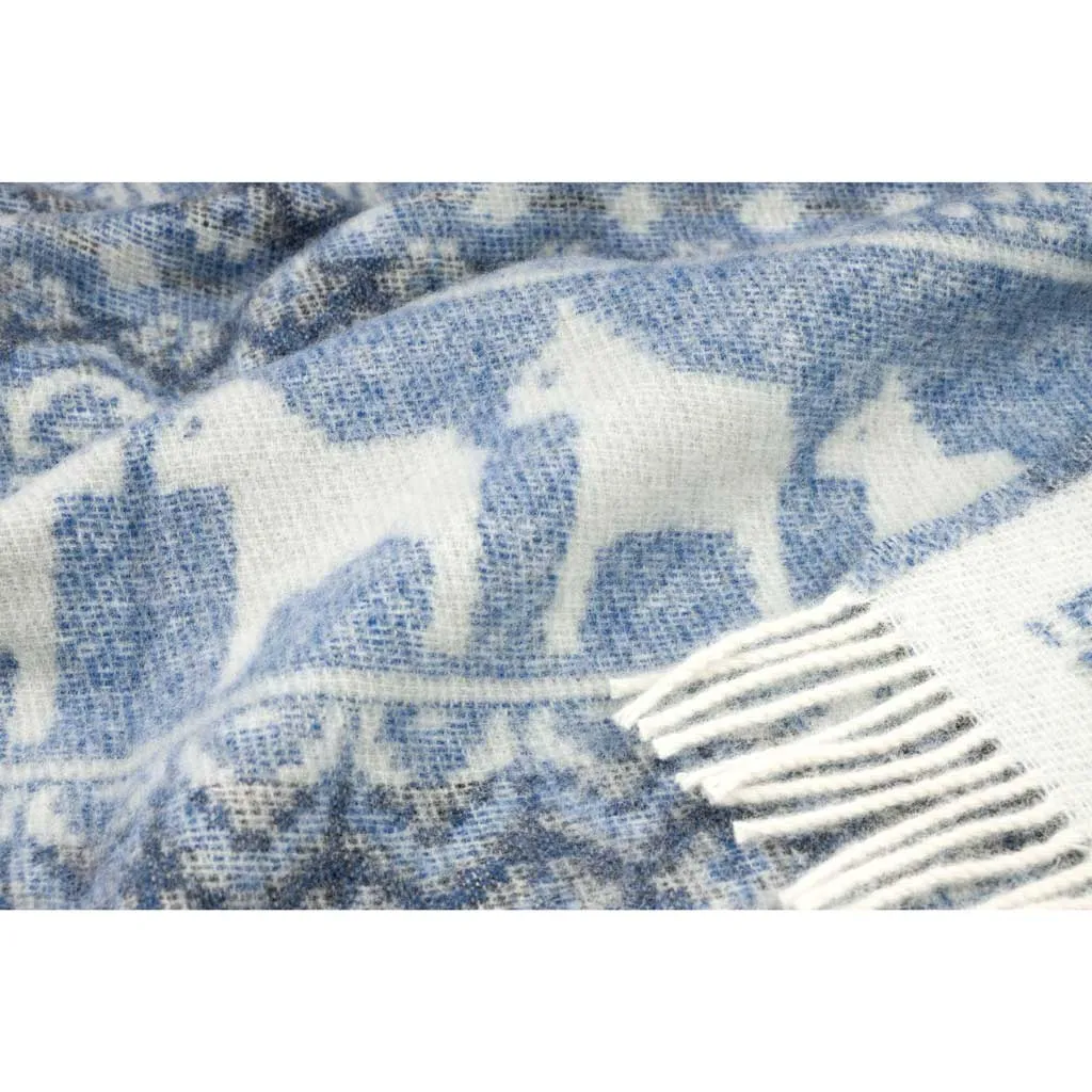 Dalarna Bl Wool Blanket