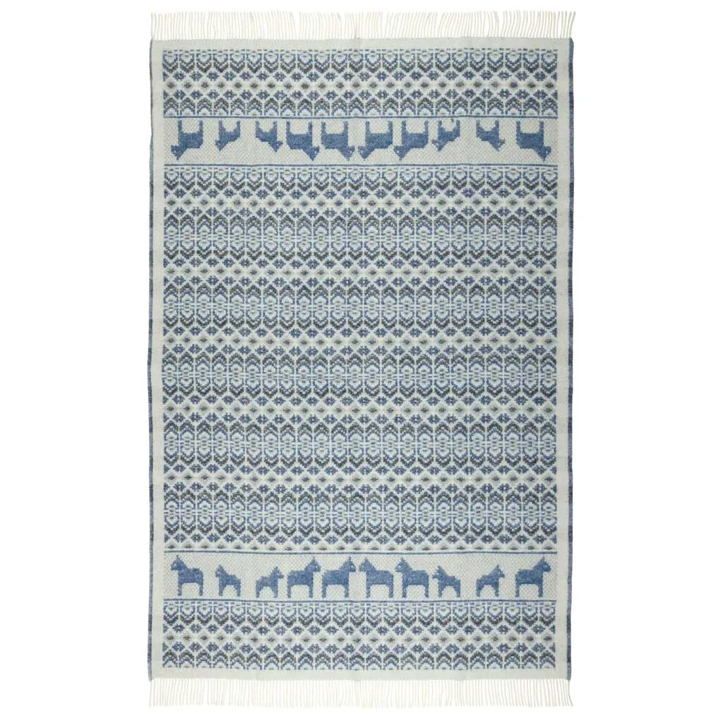 Dalarna Bl Wool Blanket