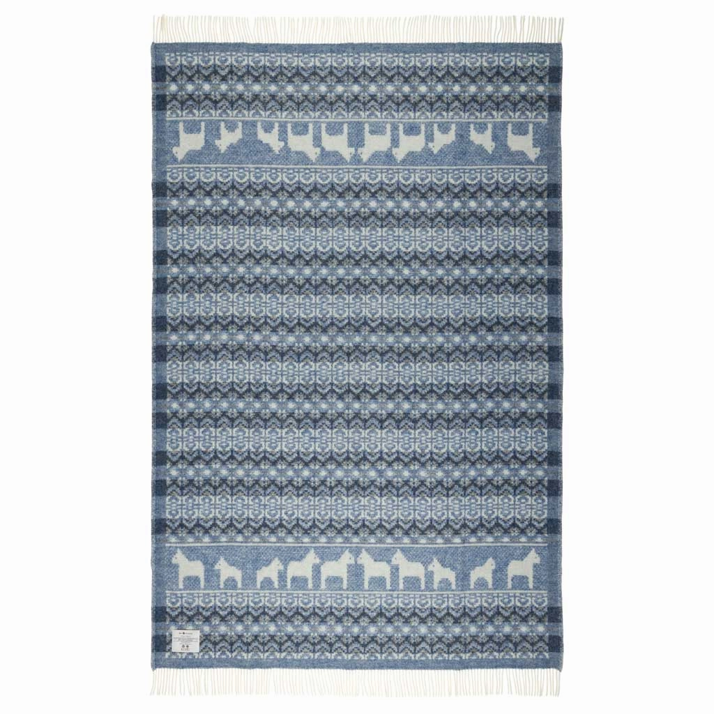 Dalarna Bl Wool Blanket