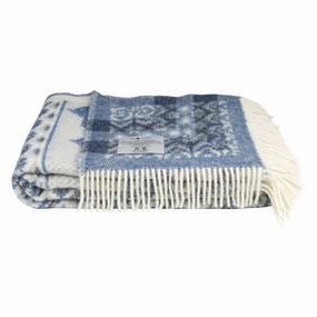 Dalarna Bl Wool Blanket