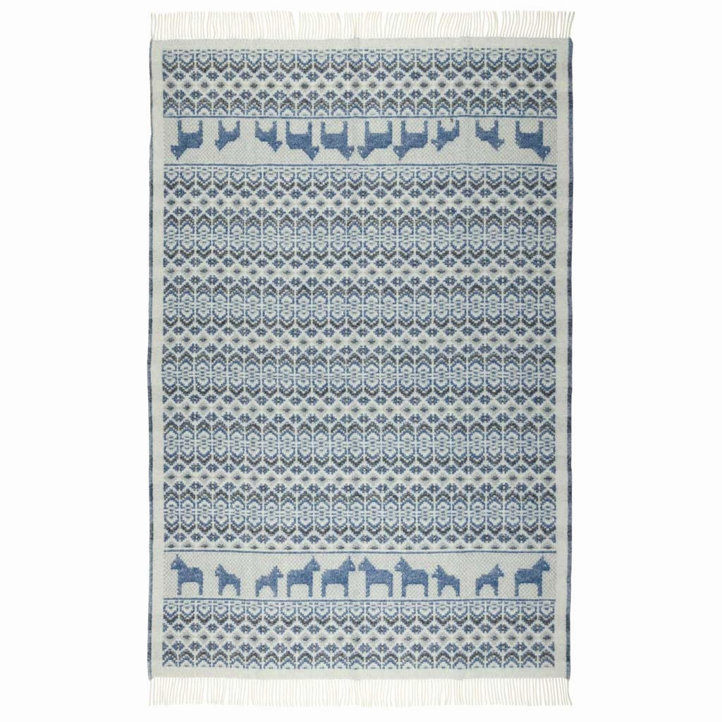 Dalarna Bl Wool Blanket