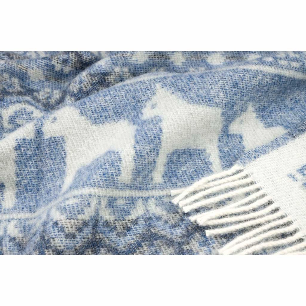 Dalarna Bl Wool Blanket