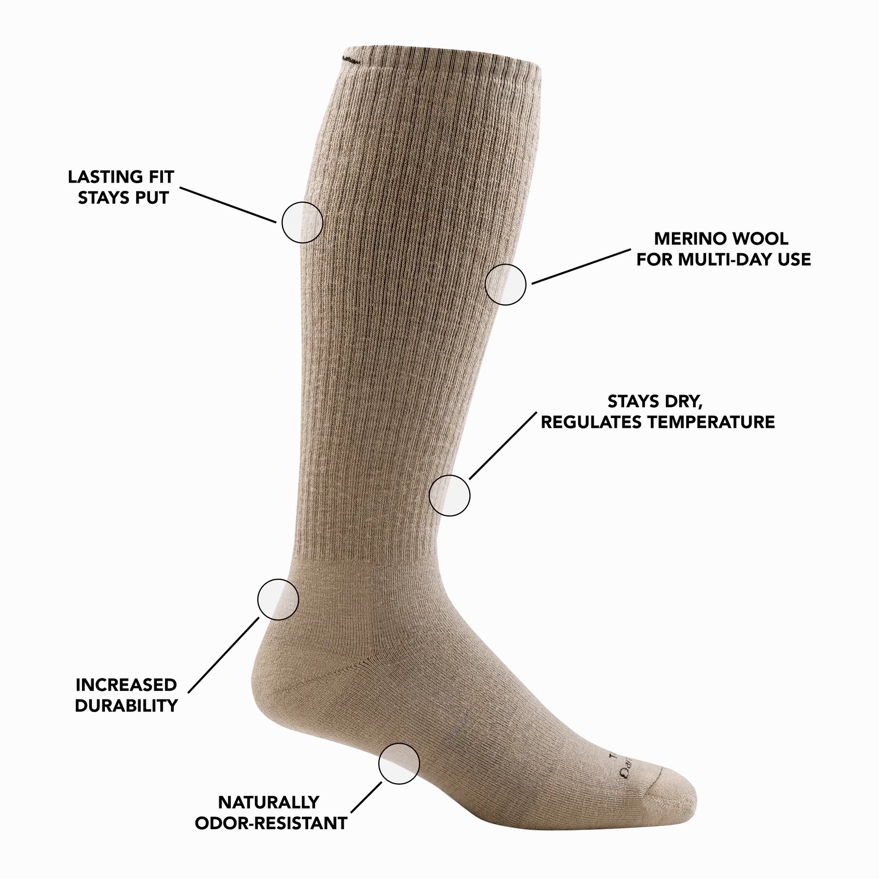 Darn Tough | T4050 Over-the-Calf Heavyweight Tactical Sock with Full Cushion