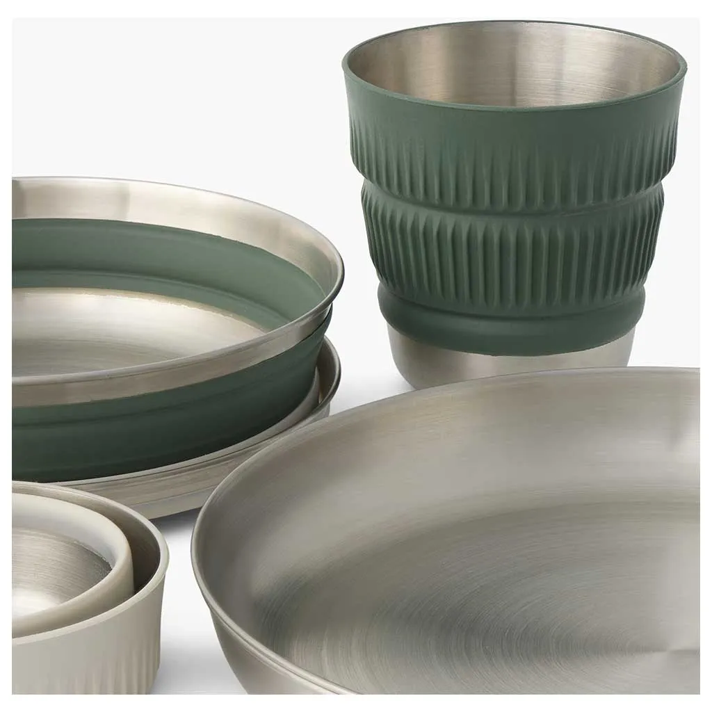 Detour Stainless Steel Collapsible Dinnerware Set