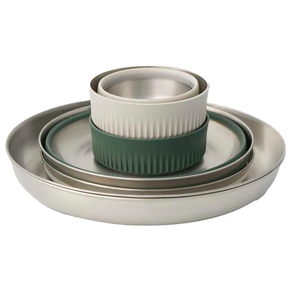 Detour Stainless Steel Collapsible Dinnerware Set