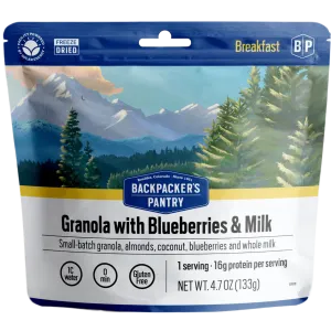 Granola with Blueberries, Almonds & Milk (1 Serving)