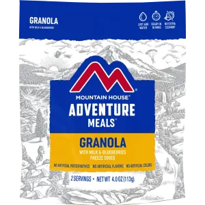 Granola with Milk & Blueberries (2 Servings)