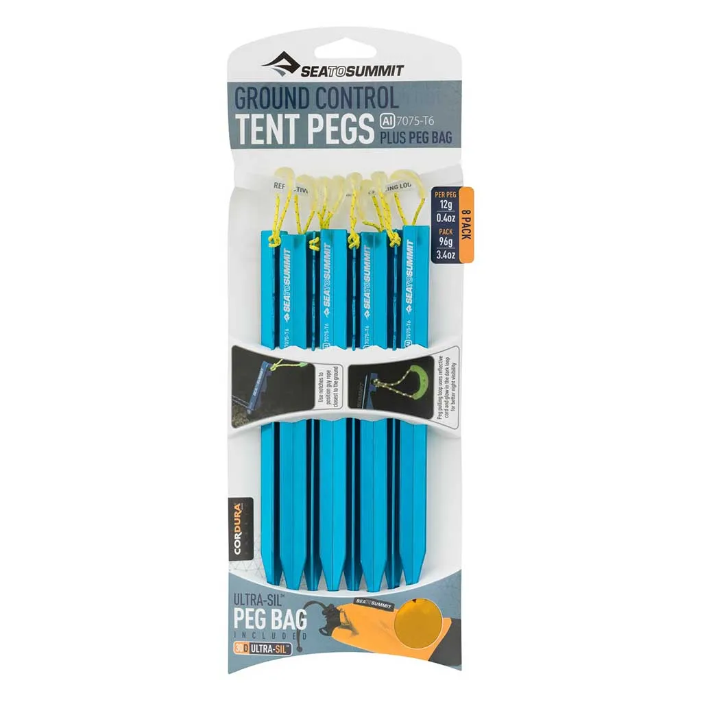 Ground Control Tent Pegs | 8 Pack