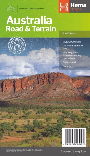 Hema Australia Road & Terrain Map