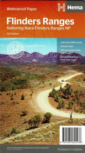 Hema Flinders Ranges Map 6th Edition