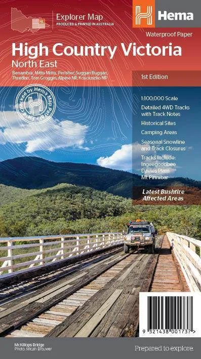Hema The Victorian High Country - North Eastern Map 1st Edition