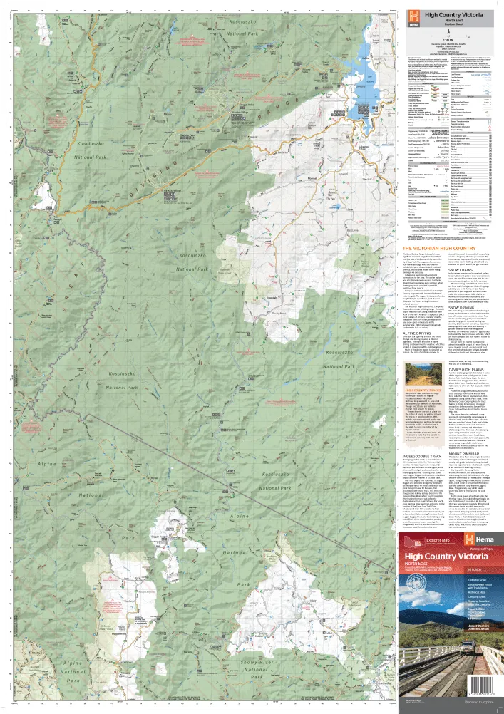 Hema The Victorian High Country - North Eastern Map 1st Edition