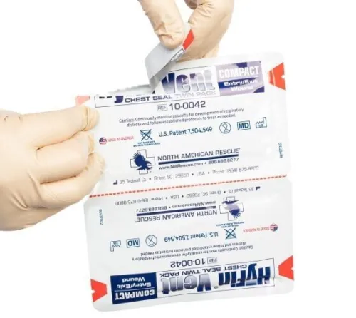 HyFin Vent Chest Seal COMPACT 2-Pack Chest Trauma