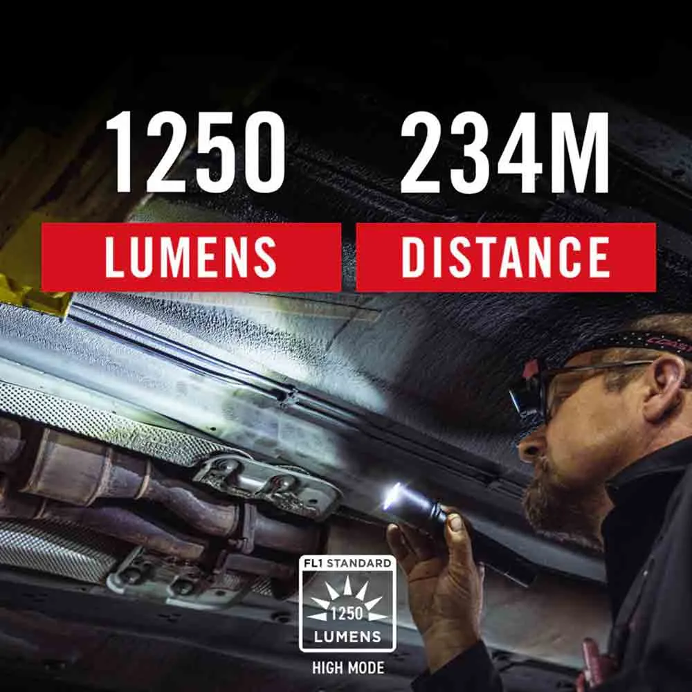  Lifetime WarrantyTX17R Flashlight 1250 Lumen Rechargeable