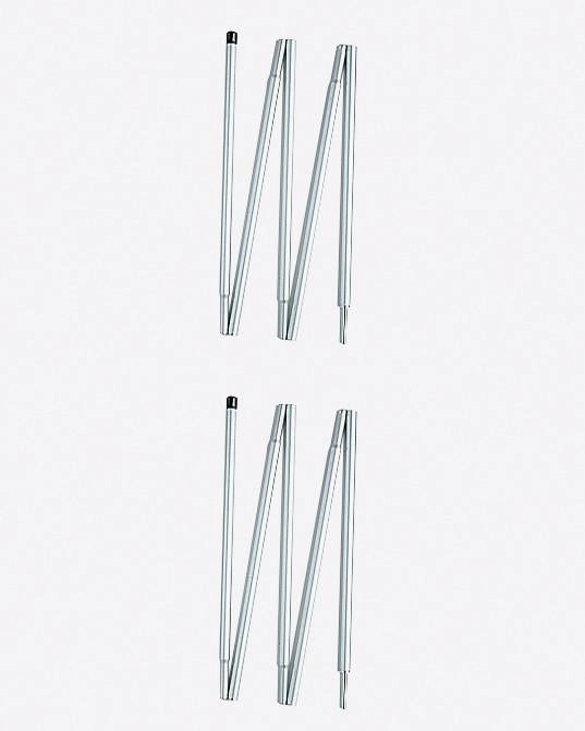 Light Tarp Pole 125cm 2pcs