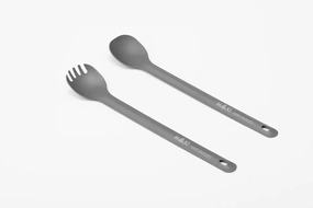 Maxi | Hard Anodized Aluminum 2PC Long Handled Utensil Set
