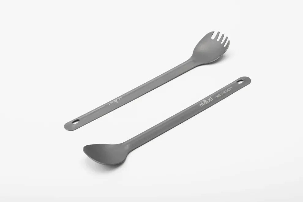 Maxi | Hard Anodized Aluminum 2PC Long Handled Utensil Set