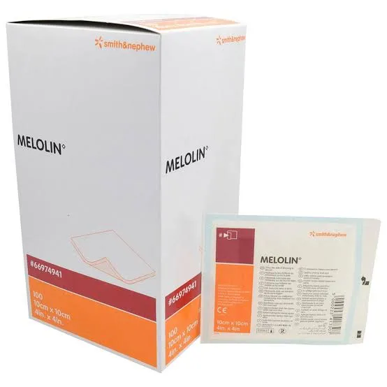 MELOLIN DRESSING 10CM x 10CM, BOX 100