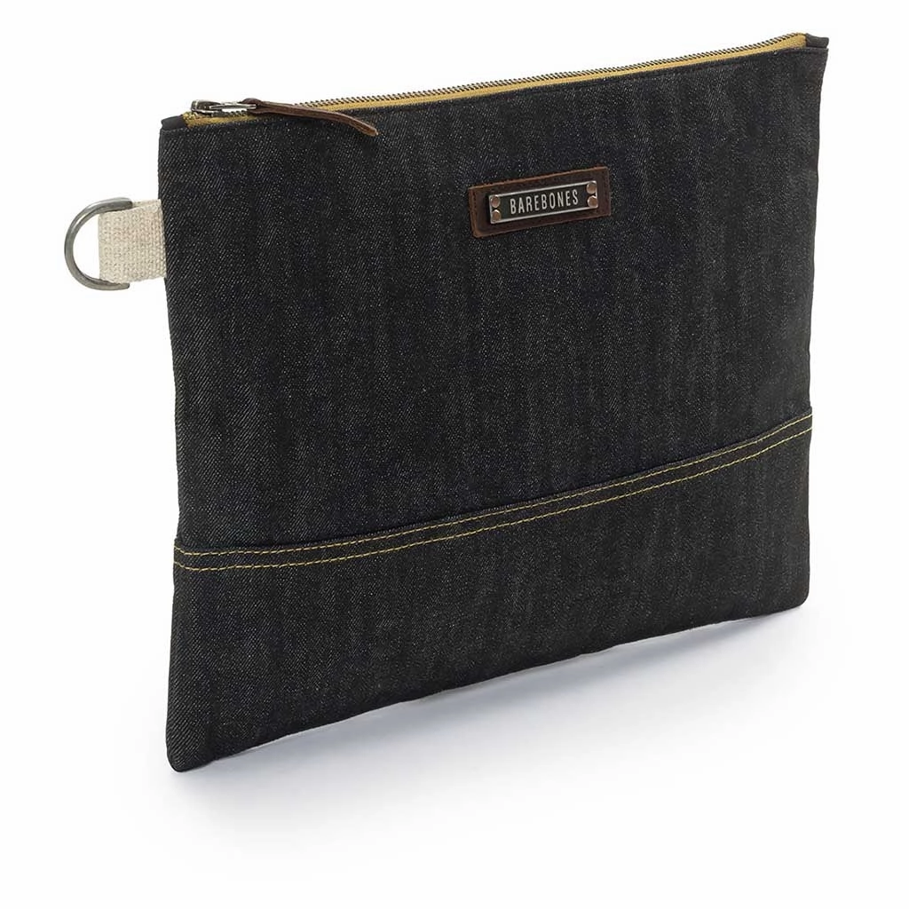 Neelum Zipper Pouch | Waxed Denim