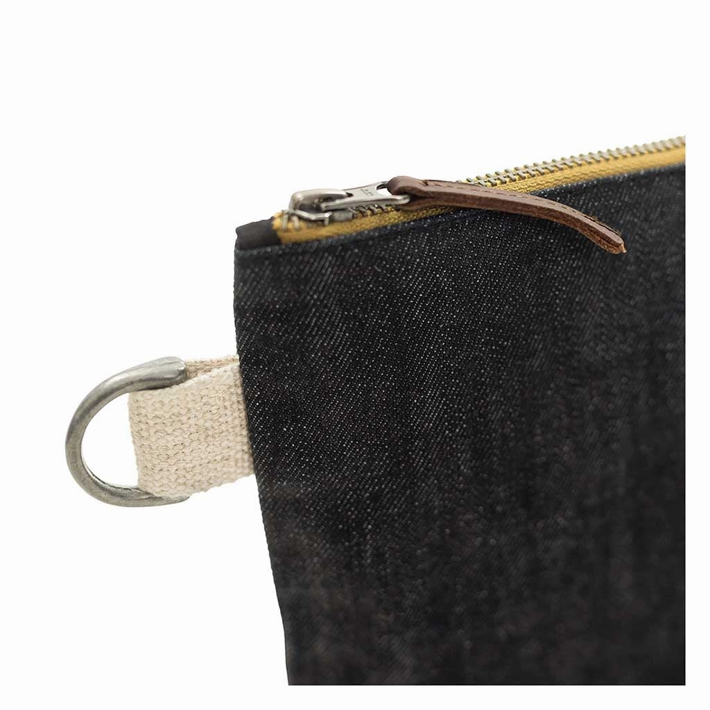 Neelum Zipper Pouch | Waxed Denim